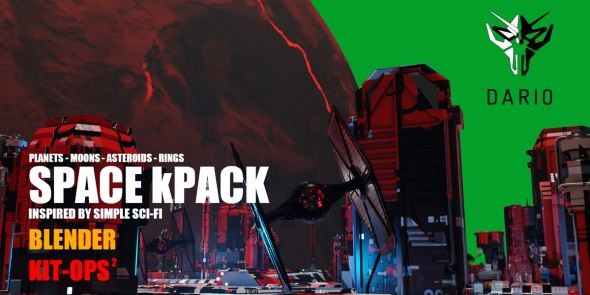 Blender科幻星球素材包 Kit Ops – Space Kpack + 视频教程-1